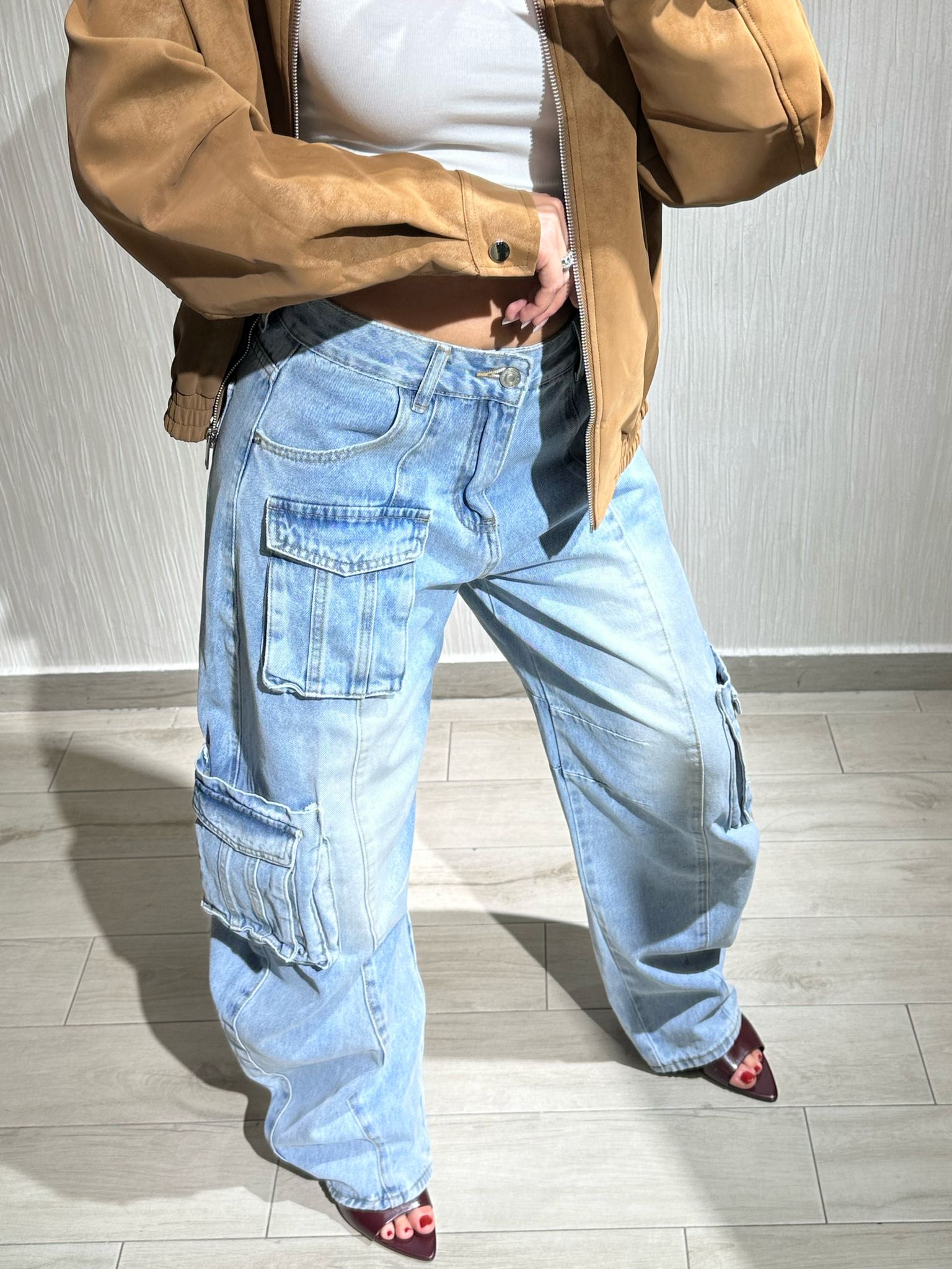 Jeans cargo tasconi