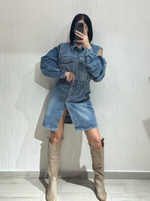 Vestitino jeans smanicato