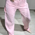 Jeans Pink strass
