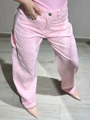 Jeans Pink strass