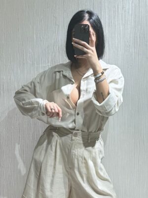 Camicia lino basic