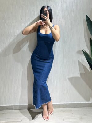 Vestito longuette jeans