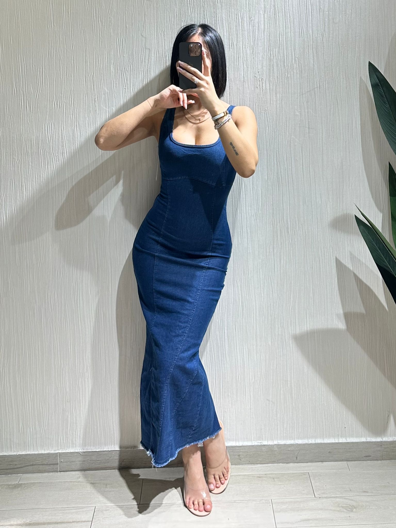 Vestito longuette jeans