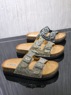 Ciabatta fibbia strass