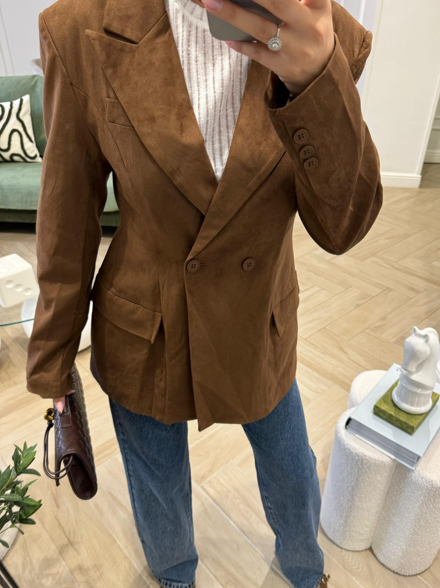 Giacca camoscio avvitata