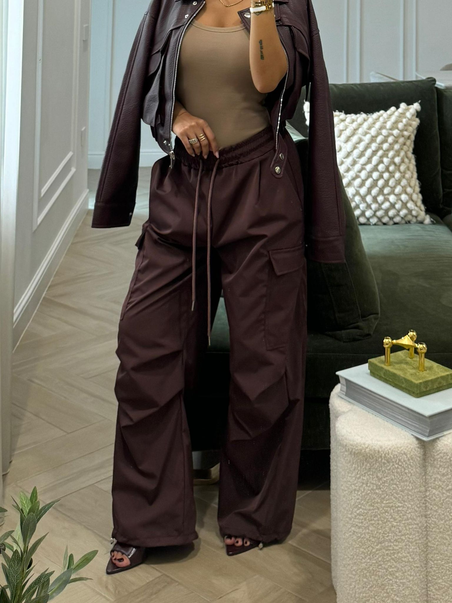 Pantaloni Tessuto cargo