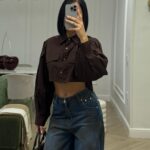 Camicia crop taschio