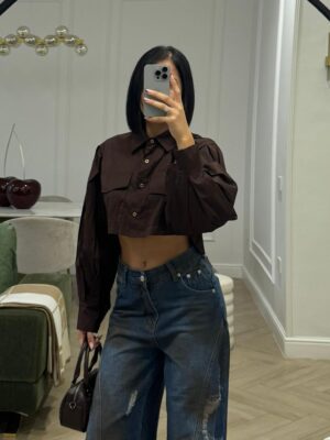 Camicia crop taschio