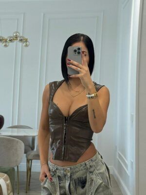 Corsetto in ecopelle