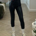 Leggings in ecopelle