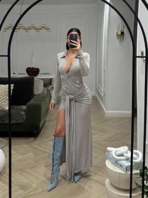 Vestito camicia fiocco