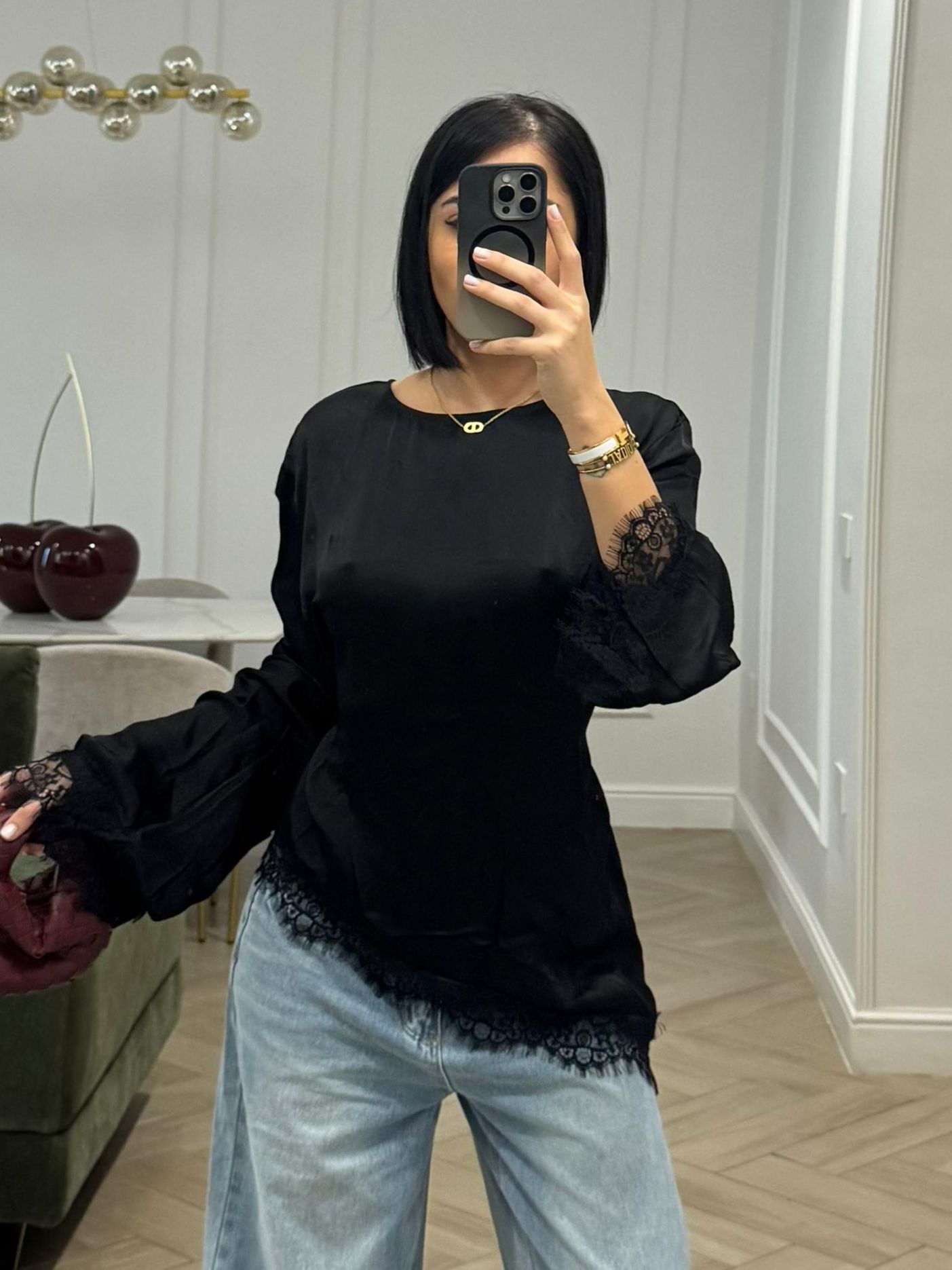 Maglia pizzo trasversale