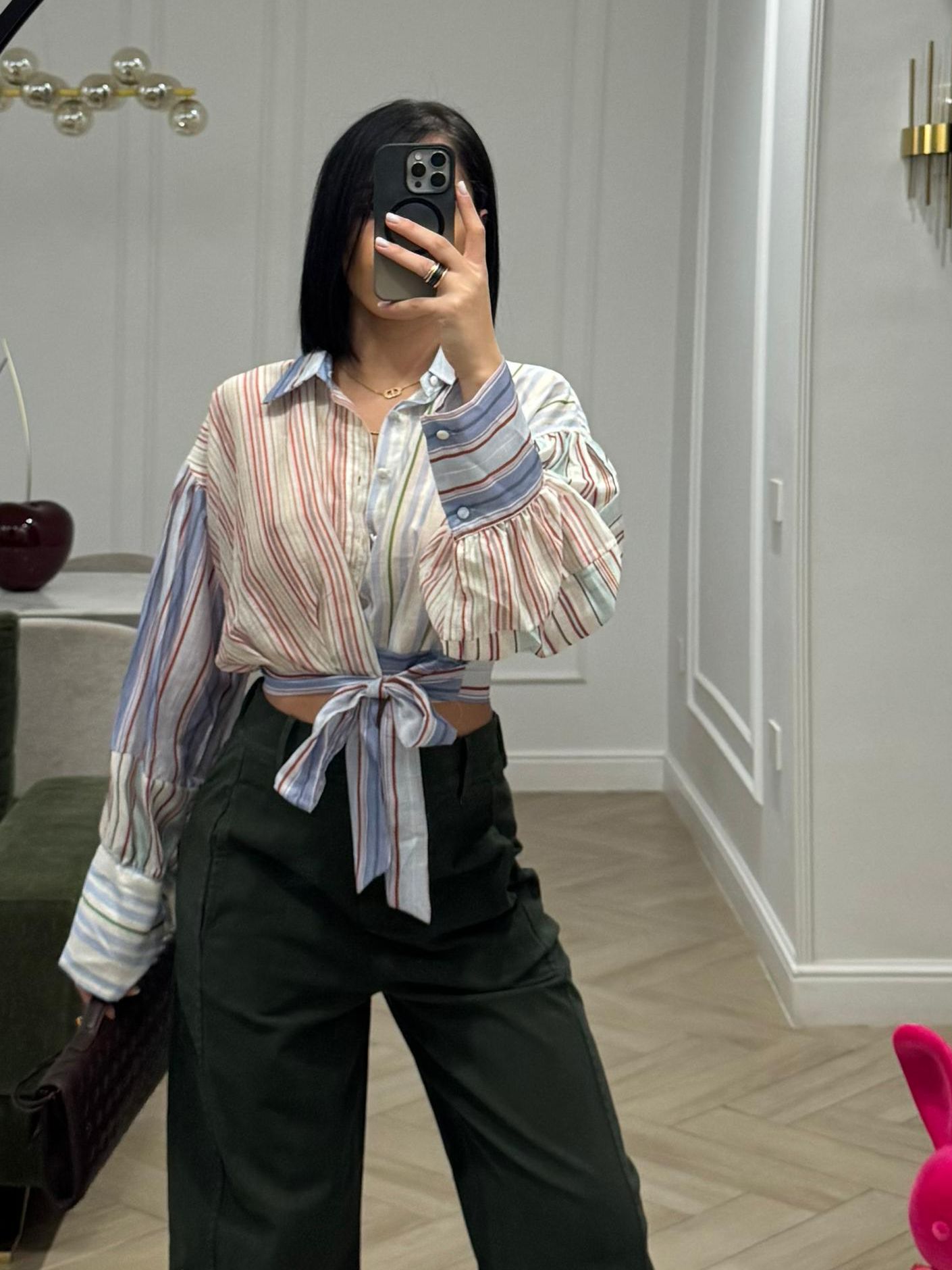 Camicia short fiocco