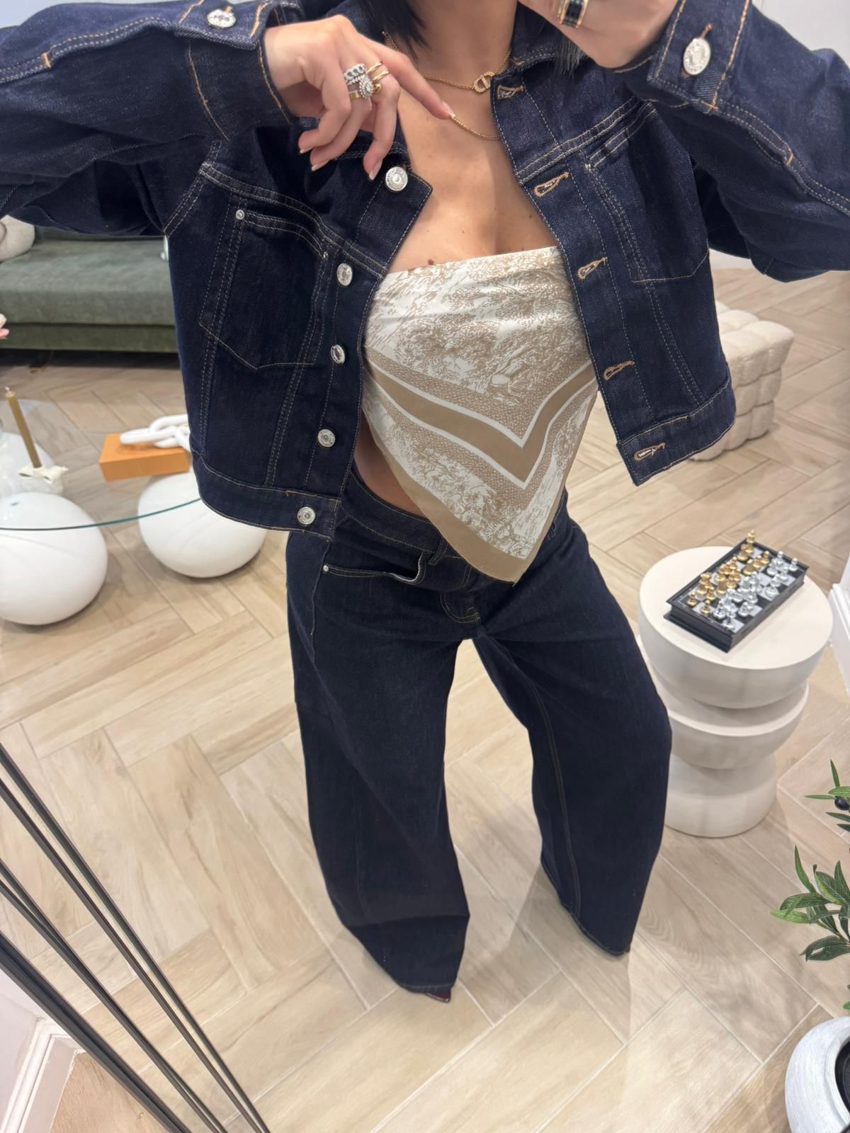 Giubbotto Crop Jeans