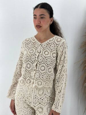 Cardigan Uncinetto