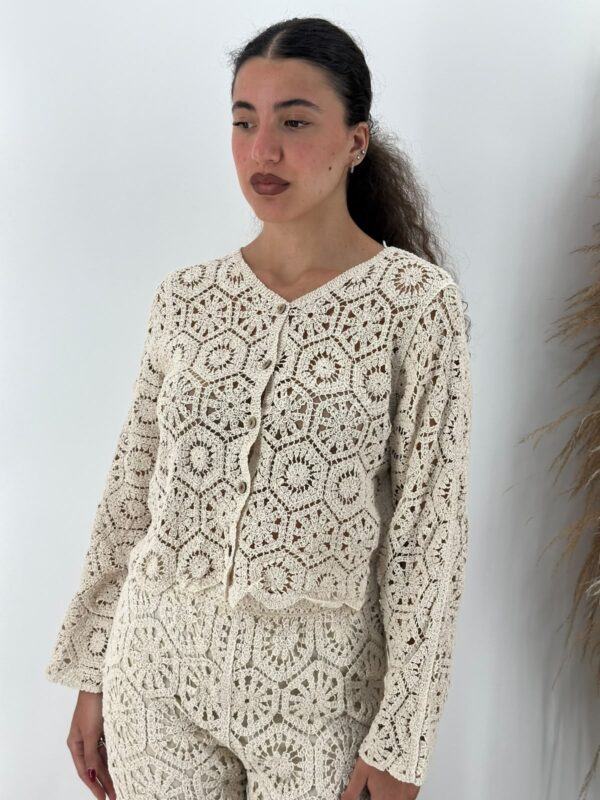 Cardigan Uncinetto